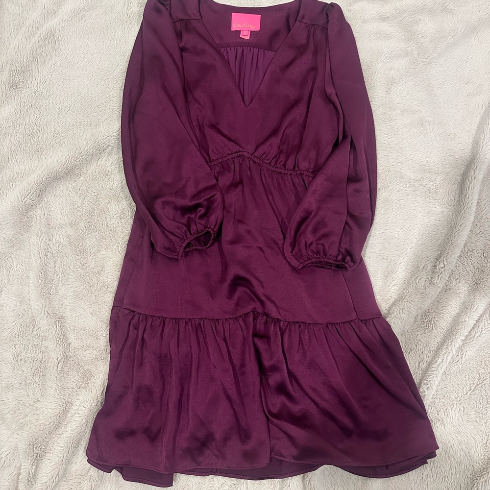 Purple satin Lilly dress